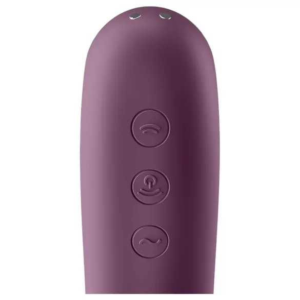 Satisfyer Dual Kiss - 2 w 1, wibrator dopochwowy i łechtaczkowy (fioletowy)