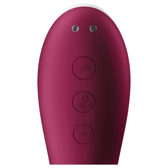 Satisfyer Dual Crush - wibrator łechtaczkowo-pochwowy ładowany USB - czerwony