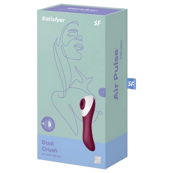 Satisfyer Dual Crush - wibrator łechtaczkowo-pochwowy ładowany USB - czerwony