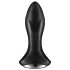 Satisfyer Rotator Plug 1 - wibrujący korek analny z perełkami - czarny