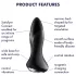 Satisfyer Rotator Plug 1 - wibrujący korek analny z perełkami - czarny
