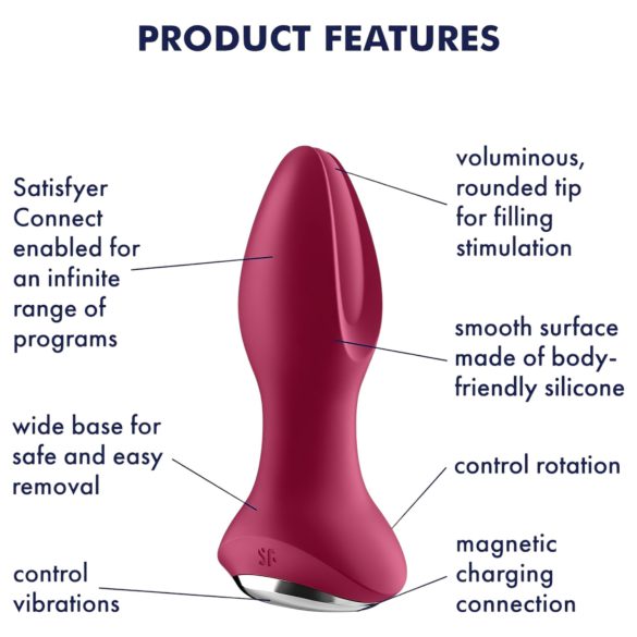 Satisfyer Rotator Plug 2 - wibrujący korek analny z kulkami