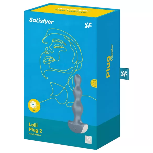 Satisfyer Lolli-Plug 2 - wibrujący korek analny akumulatorowy wodoodporny szary