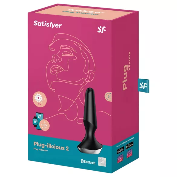 Satisfyer Plug-ilicious 2 - wibrator analny sterowany aplikacją (czarny)