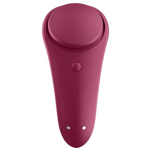 Satisfyer - wibrujące majtki zdalne sterowanie wodoodporne silikon czerwone