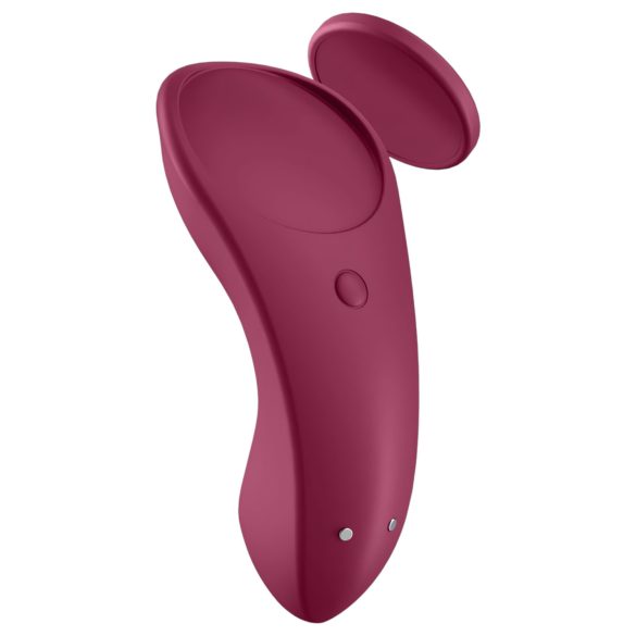 Satisfyer - wibrujące majtki zdalne sterowanie wodoodporne silikon czerwone