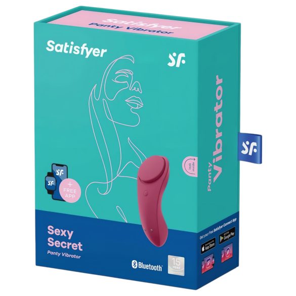 Satisfyer - wibrujące majtki zdalne sterowanie wodoodporne silikon czerwone