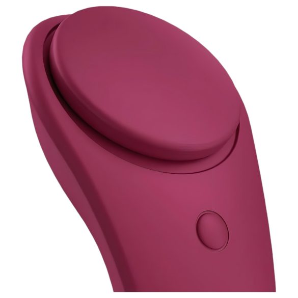 Satisfyer - wibrujące majtki zdalne sterowanie wodoodporne silikon czerwone