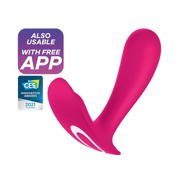 Satisfyer Top Secret - wibrujący masażer z 2 silnikami - silikon różowy