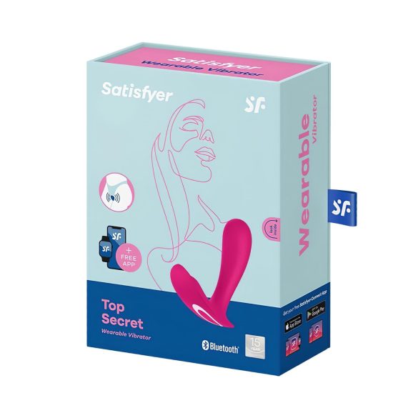Satisfyer Top Secret - wibrujący masażer z 2 silnikami - silikon różowy