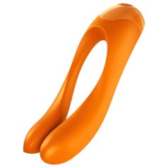   Satisfyer Candy Cane - wodoodporny wibrator podwójny, akumulatorowy (pomarańczowy)