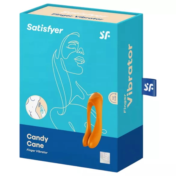 Satisfyer Candy Cane - wodoodporny wibrator podwójny, akumulatorowy (pomarańczowy)