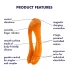 Satisfyer Candy Cane - wodoodporny wibrator podwójny, akumulatorowy (pomarańczowy)