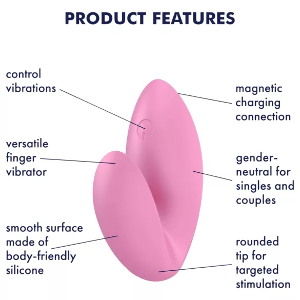 Satisfyer Love Riot - wodoszczelny wibrator na palec, akumulatorowy (różowy)