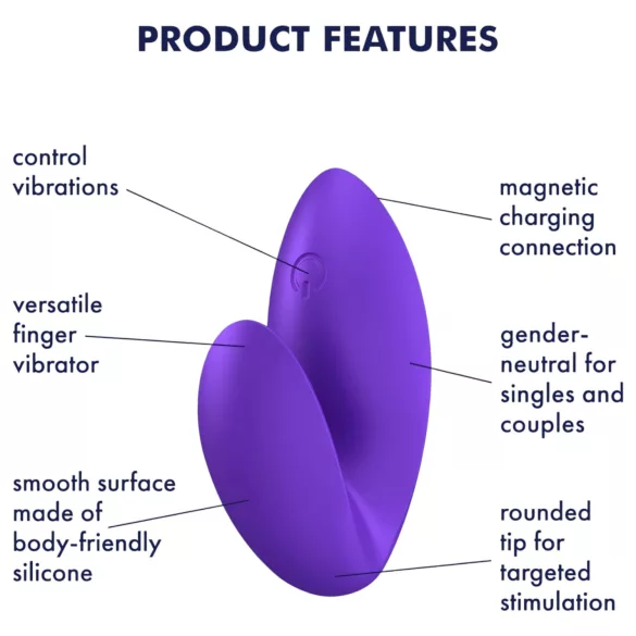 Satisfyer Love Riot - wibrator na palec bezprzewodowy wodoodporny fioletowy