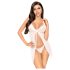 Penthouse After Sunset - przezroczysty babydoll i stringi (biały) - M/L