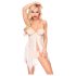 Penthouse Sweet Beast - różowa babydoll (biała) - L/XL