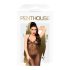 Penthouse Love on Fire - długa, połyskująca, prześwitująca sukienka z stringami (czarna) - M/L