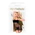 Penthouse Ecstasy Queen - sukienka siateczkowa w paski - czarna