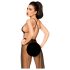Penthouse Best Forplay - koronkowe body z tiulowym szalem (czarne)