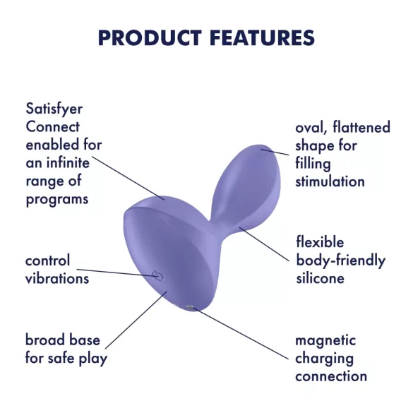 Satisfyer Sweet Seal - sterowany aplikacją wibrator analny (fioletowy)