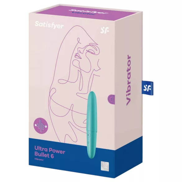 Satisfyer - wibrujący pocisk - wodoodporny miniwibrator - turkusowy