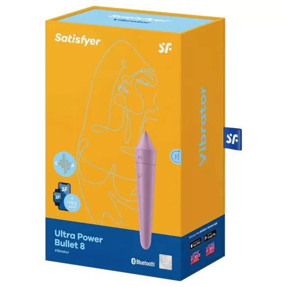 Satisfyer Ultra Power Bullet 8 - wibrator sterowany aplikacją (fioletowy)