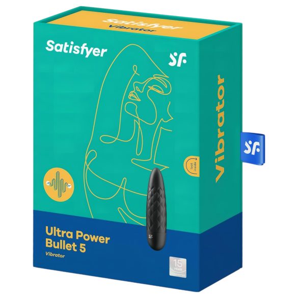 Satisfyer Ultra Power Bullet 5 - wibrujący masażer wodoodporny - czarny