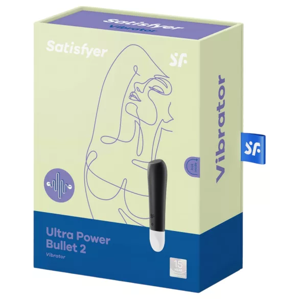 Satisfyer Ultra Power Bullet 2 - wibrator wodoodporny - czarny