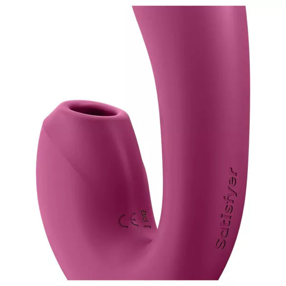 Satisfyer Sunray - wibrator łechtaczkowo-pochwowy 2w1 akumulatorowy czerwony
