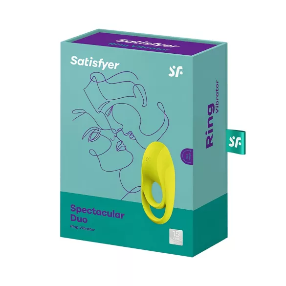 Satisfyer Spectacular - wodoodporny, wibrujący pierścień na penisa (żółty)