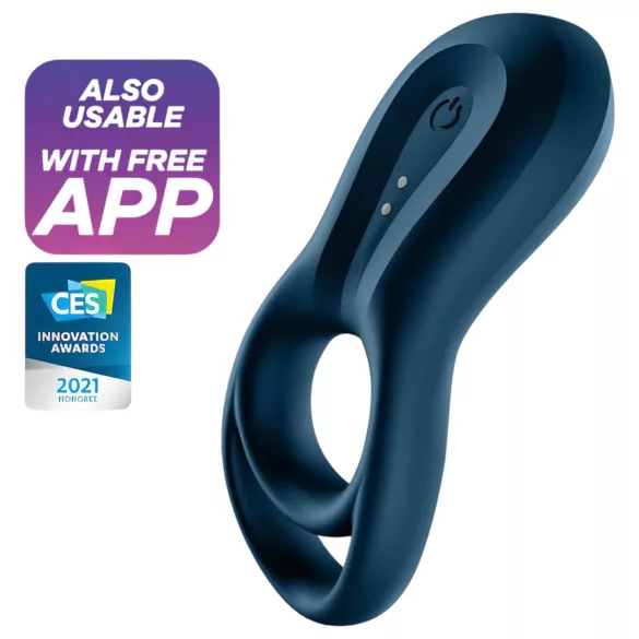 Satisfyer Epic Duo - pierścień erekcyjny wibrujący - silikon czarny