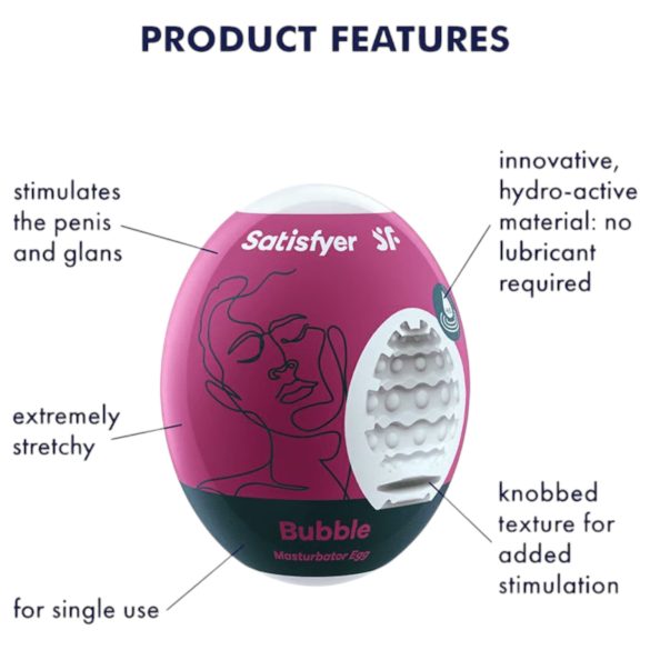 Satisfyer Egg Bubble - masturbator jajko - silikon