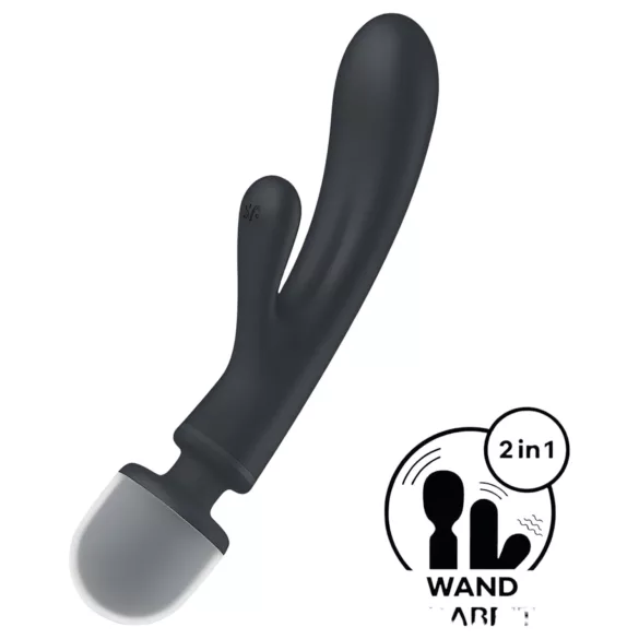 Satisfyer Triple Lover - wibrator do punktu G i masażu - silikon srebrny