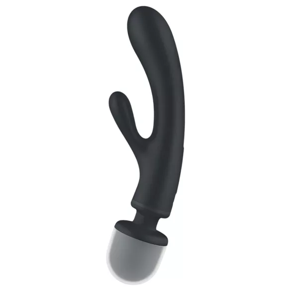 Satisfyer Triple Lover - wibrator do punktu G i masażu - silikon srebrny
