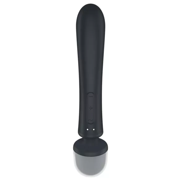 Satisfyer Triple Lover - wibrator do punktu G i masażu - silikon srebrny