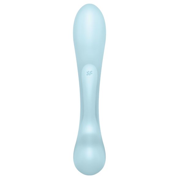 Satisfyer Triple Oh - wibrujący pierścień na penisa z łechtaczką (niebieski)