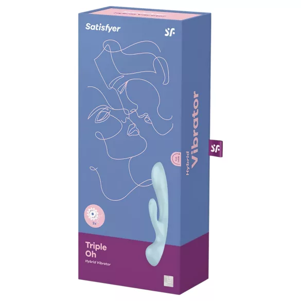 Satisfyer Triple Oh - wibrator z funkcją stymulacji łechtaczki - akumulatorowy