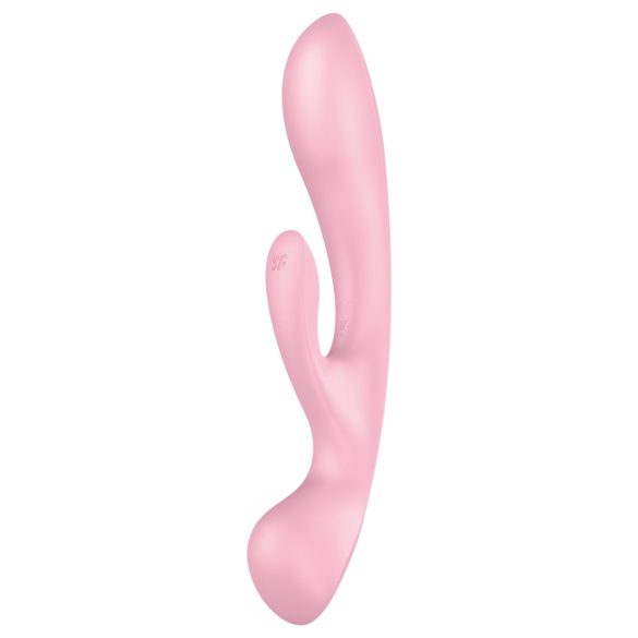 Satisfyer Triple Oh - wibrujący masażer z akumulatorem i ramieniem do łechtaczki (różowy)