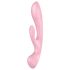 Satisfyer Triple Oh - wibrujący masażer z akumulatorem i ramieniem do łechtaczki (różowy)