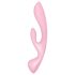 Satisfyer Triple Oh - wibrujący masażer z akumulatorem i ramieniem do łechtaczki (różowy)