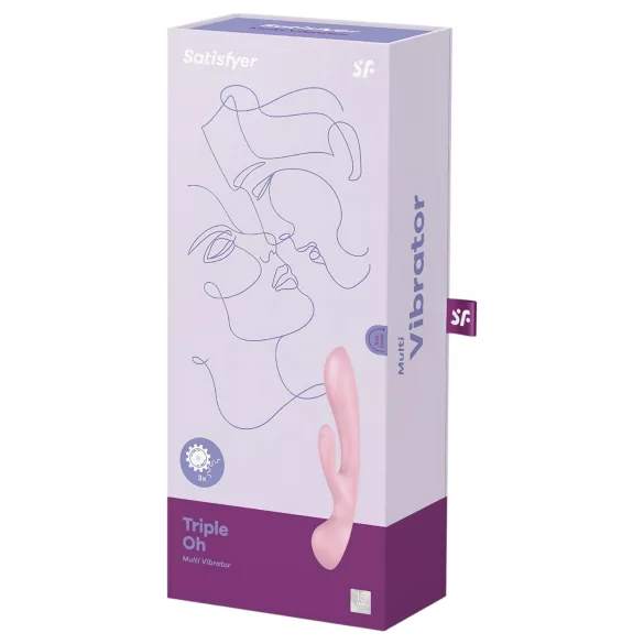 Satisfyer Triple Oh - wibrator z ramieniem do łechtaczki - bezprzewodowy