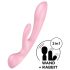 Satisfyer Triple Oh - wibrujący masażer z akumulatorem i ramieniem do łechtaczki (różowy)