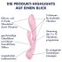 Satisfyer Triple Oh - wibrujący masażer z akumulatorem i ramieniem do łechtaczki (różowy)