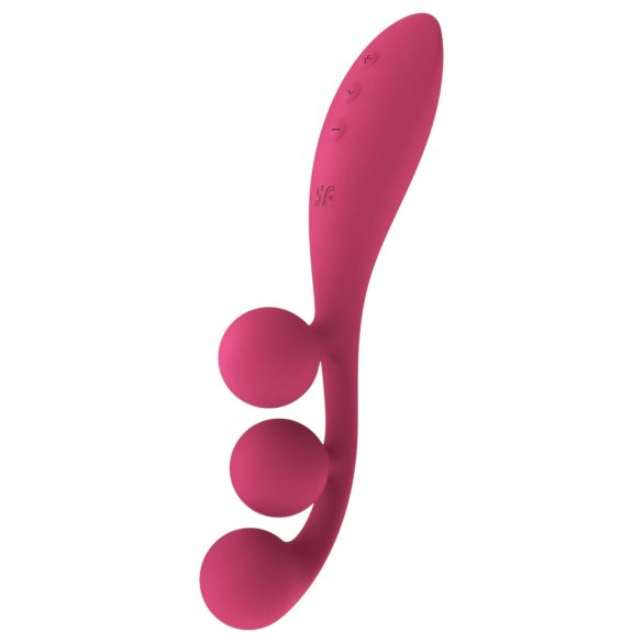 Satisfyer Tri Ball 1 - wibrator wielofunkcyjny ładowany - czerwony