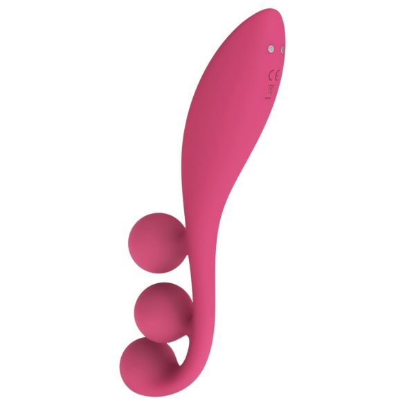 Satisfyer Tri Ball 1 - wibrator wielofunkcyjny ładowany - czerwony