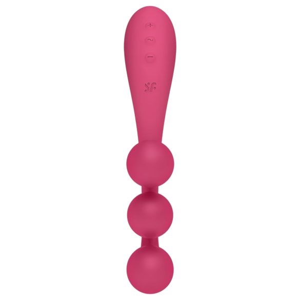 Satisfyer Tri Ball 1 - wibrator wielofunkcyjny ładowany - czerwony