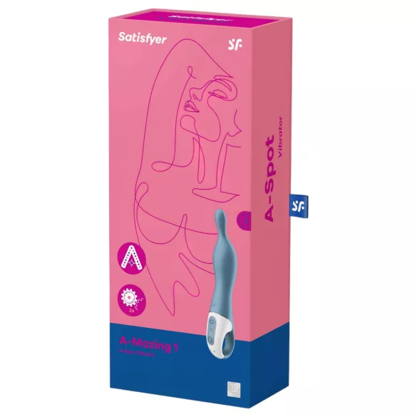 Satisfyer A-Mazing 1 - wibrator do punktu A - ładowalny - niebieski