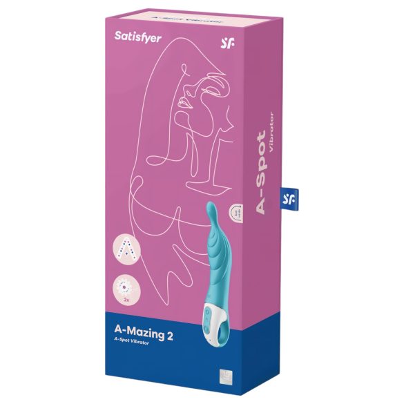 Satisfyer A-Mazing 2 - ładowany, wibrator punktu A (turkusowy)