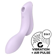   Satisfyer Curvy Trinity 2 - wibrator 2w1 z falami powietrza - fioletowy